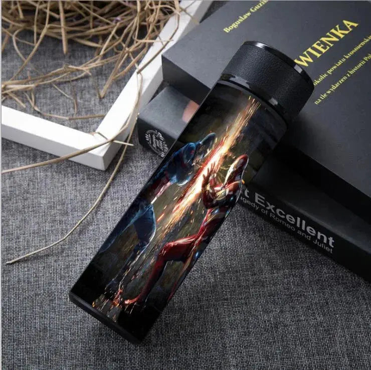304 Stainless Steel Superhero Insulated Thermos with Cup – Cartoon Vacuum Water Bottle - Rehmiar