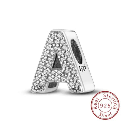 A-Z Alphabet Charms for Bracelet – 925 Sterling Silver 26 Letter Beads, DIY Fine Jewellery Gift for Women & Girls - Rehmiar