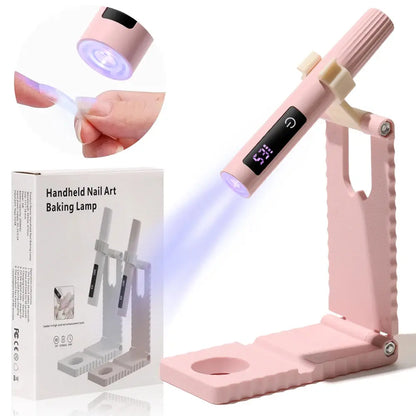 Rechargeable UV LED Nail Rechargeable Lamp – Portable Timer Touch Gel Polish Quick Nail Dryer - Rehmiar