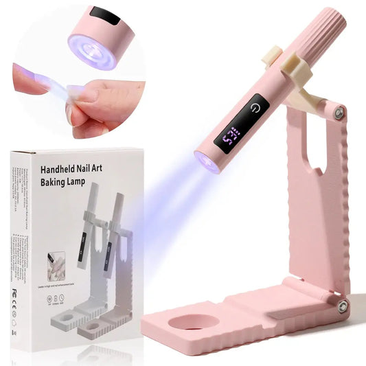 Rechargeable UV LED Nail Rechargeable Lamp – Portable Timer Touch Gel Polish Quick Nail Dryer - Rehmiar