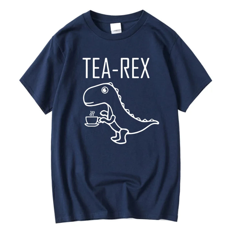 Summer Casual Cool Funny Dinosaur Design Top Quality 100% Cotton Men's T-shirt - Rehmiar