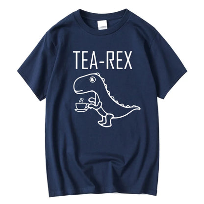 Summer Casual Cool Funny Dinosaur Design Top Quality 100% Cotton Men's T-shirt - Rehmiar