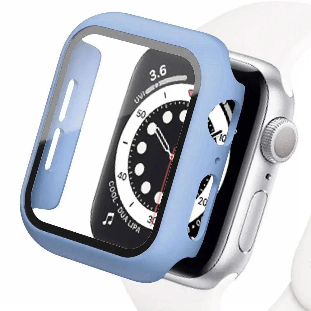 Tempered Glass cover For Apple Watch 45mm 41mm 44mm 40mm 42mm Screen Protector Apple watch Case series 9 4 5 6 SE 7 8 - Rehmiar
