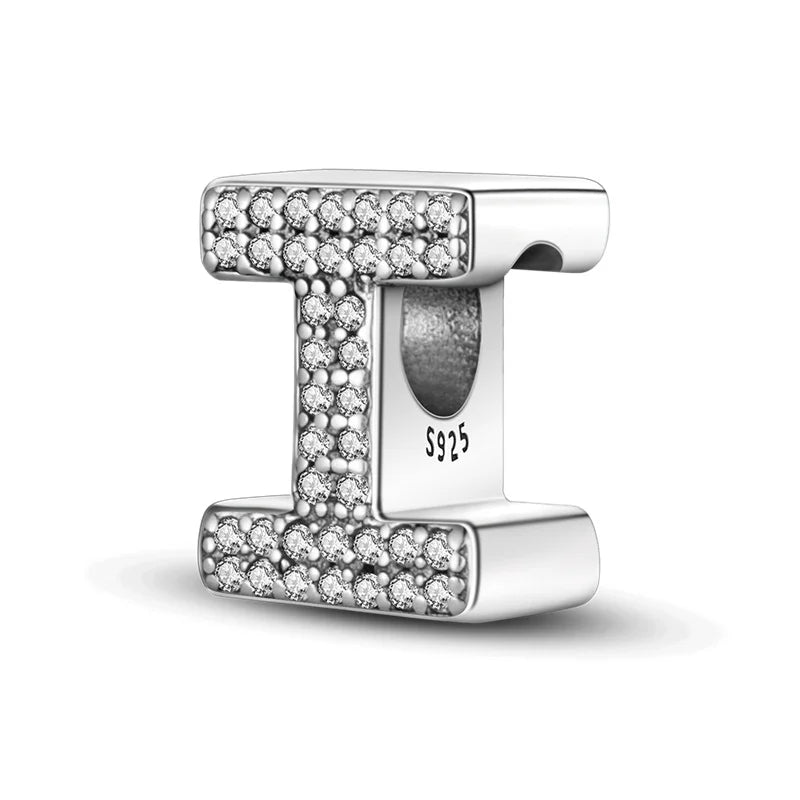 Charms 925 Silver Plated 26 Alphabet Letters Charms Beads - Rehmiar