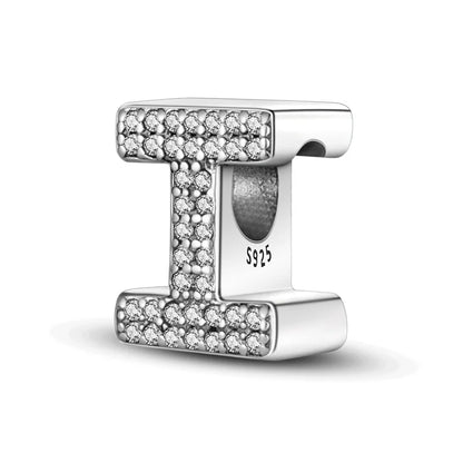 Charms 925 Silver Plated 26 Alphabet Letters Charms Beads - Rehmiar