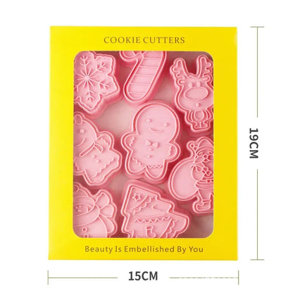 Christmas Cookie Mold 3D Biscuit Santa Snowman Elk Cookie Mould New Year Party Decor Baking Gadgets