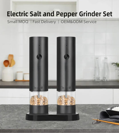 USB Rechargeable Electric Salt and Pepper Grinder – Adjustable Coarseness, Large Capacity Auto Spice Mill for Kitchen Cooking
