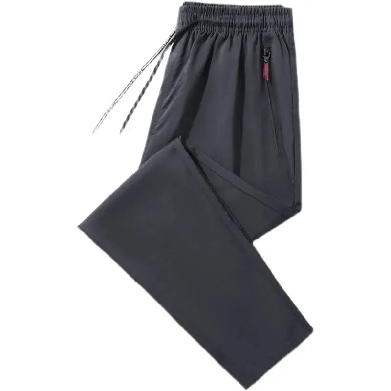 Men's Casual Pants – Straight Slim Fit Elastic Waist Jogger Classic Blue, Black Gray, Plus Size Available