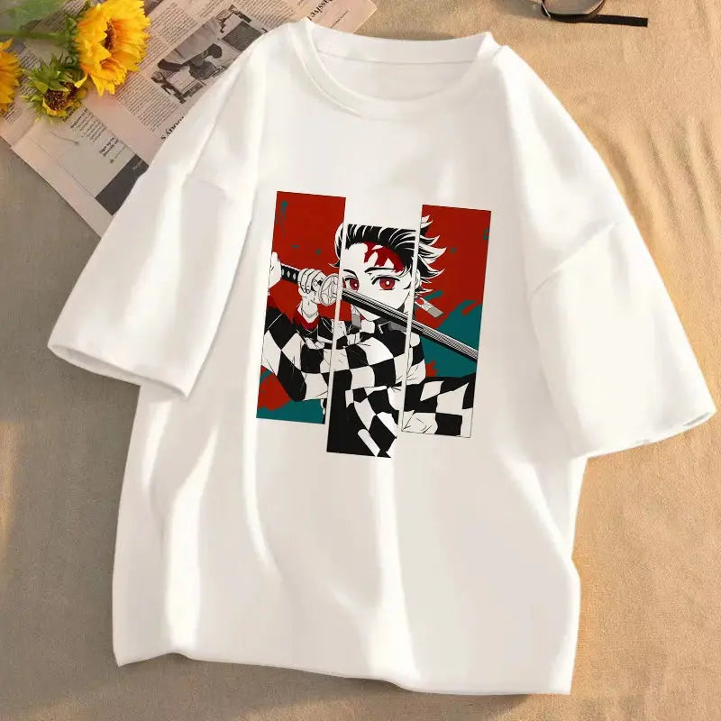 Demon Slayer Unisex Anime Graphic T-Shirt – Summer Short Sleeve Streetwear Tee - Rehmiar