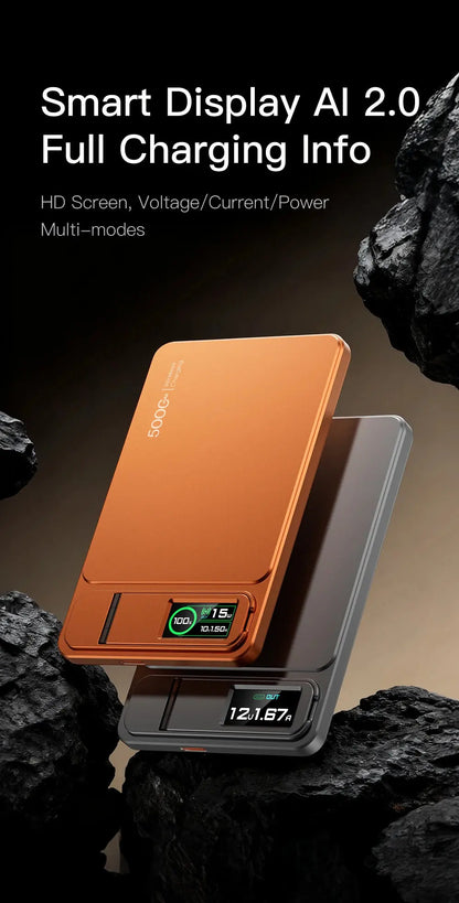 10000mAh MagSafe Power Bank – Slim Magnetic Wireless 20W Fast Charging Portable Battery for iPhone 12-17 & iWatch - Rehmiar
