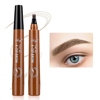 4 fork microblading eyebrow pencil waterproof, natural long-lasting eyebrow makeup - Rehmiar