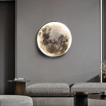 LED Wall Light Remote Dimming Moon Earth Wall Light - Rehmiar