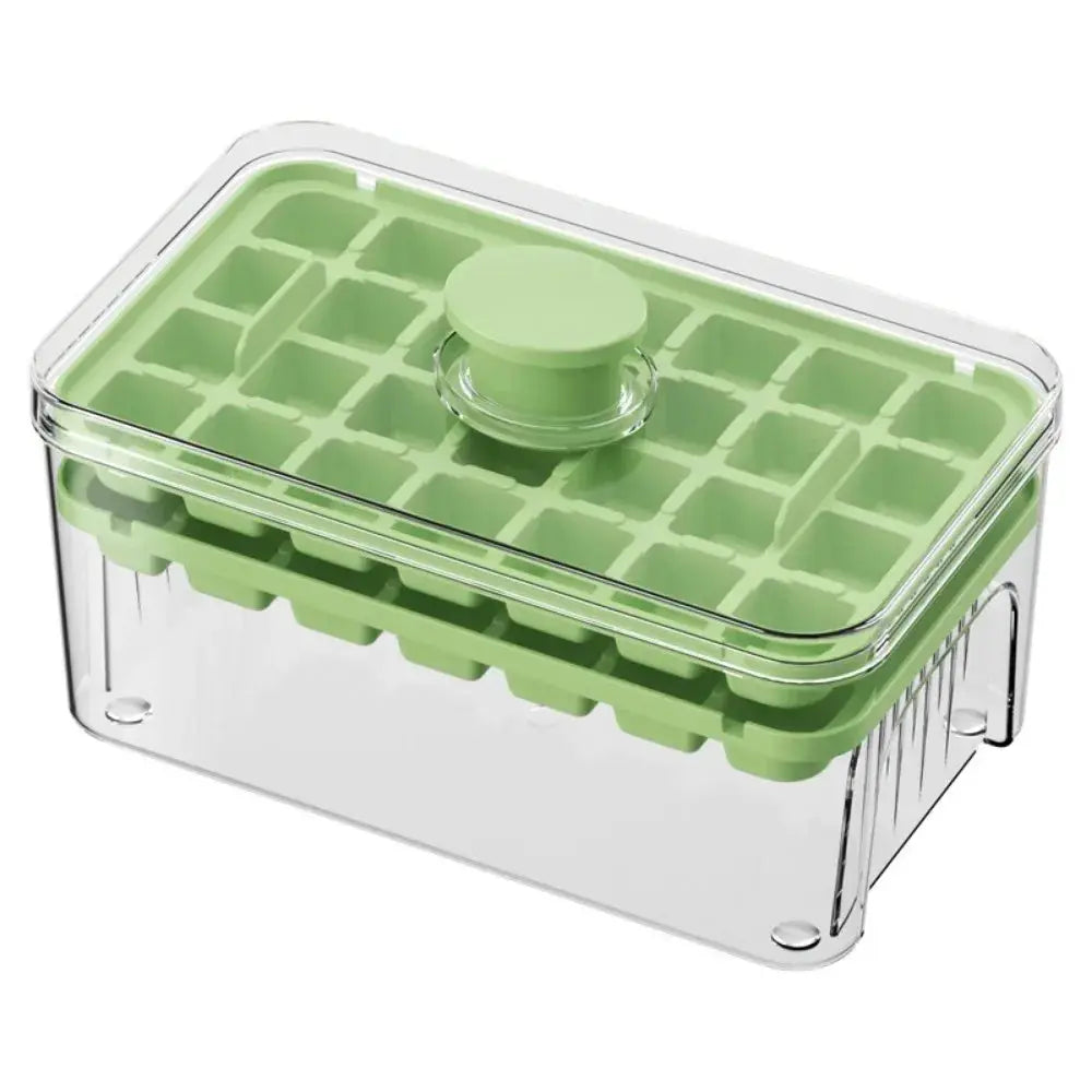 48-Grid Ice Cube Tray with One-Touch Release – Portable Ice Maker Mold & Ice Box - Rehmiar