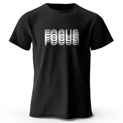 Focus Letter Minimalist Style 100% Lightweight Cotton T-Shirt, - Rehmiar