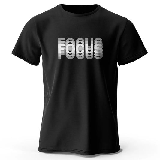 Focus Letter Minimalist Style 100% Lightweight Cotton T-Shirt, - Rehmiar