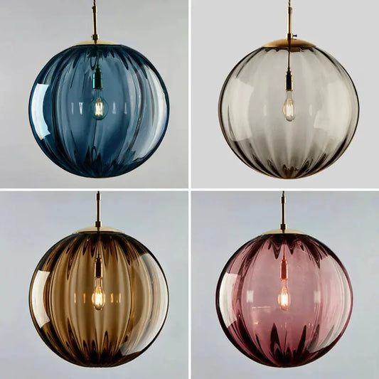 Modern Led Pendant Light Nordic Glass Ball Hang Lamp for Bedroom Dining Room Bar Decor