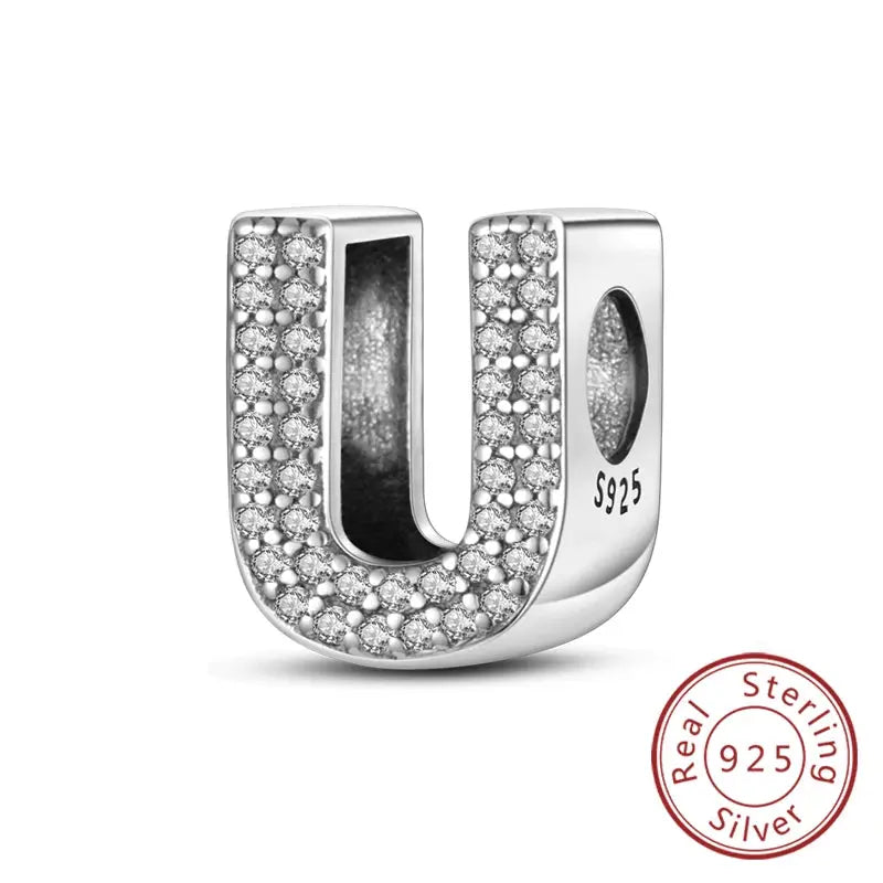A-Z Alphabet Charms for Bracelet – 925 Sterling Silver 26 Letter Beads, DIY Fine Jewellery Gift for Women & Girls - Rehmiar
