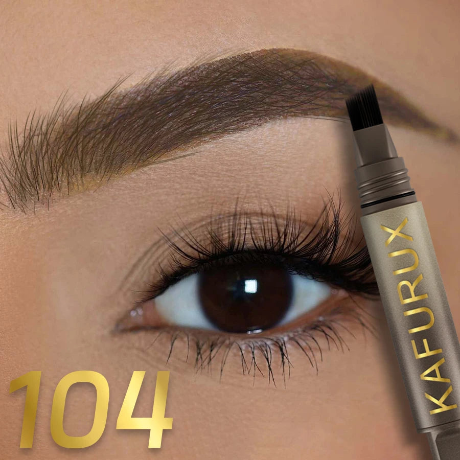 3D Dye Eyebrow Pencil Hairline Anti-Smudge Waterproof Long Lasting Black Brown Large Brush Natural Eyebrow Enhancers Cream - Rehmiar