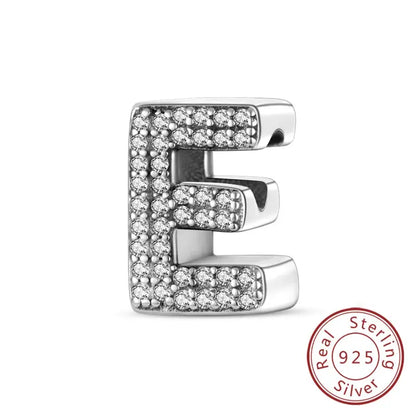 A-Z Alphabet Charms for Bracelet – 925 Sterling Silver 26 Letter Beads, DIY Fine Jewellery Gift for Women & Girls - Rehmiar
