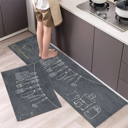 Soft Washable Kitchen Floor Mat – Anti Slip Carpet for Bedroom, Living Room, Hallway, Bathroom & Entrance Doormat