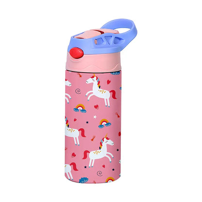 350ml Cartoon Insulated Stainless Steel Thermos Cup – Kids Cartoon Print Vacuum Flask - Rehmiar