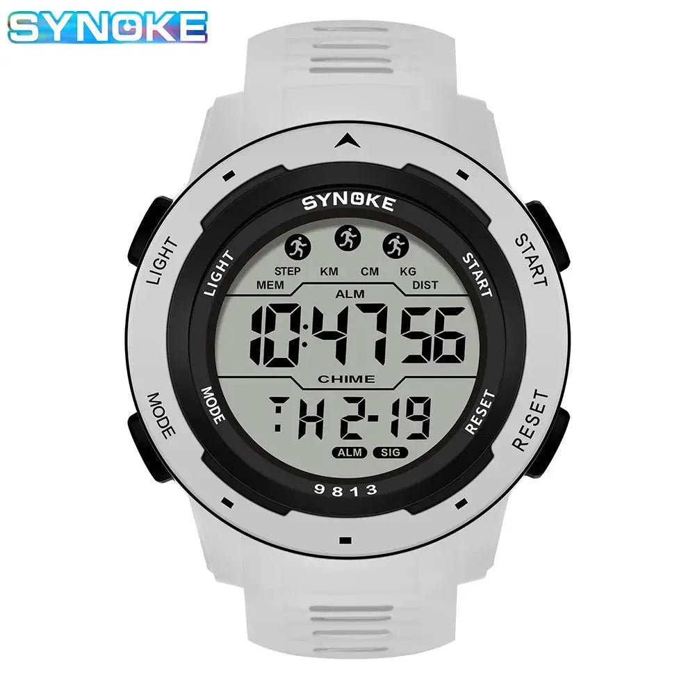 Men Digital Sports Watch Alarm Clock Waterproof 50M Digital Watch Large Screen Military Clock - Rehmiar