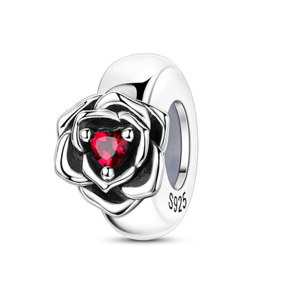 925 Sterling Silver Rainbow Zircon Beautifully Shaped Silicone Stopper Charms Beads - Rehmiar