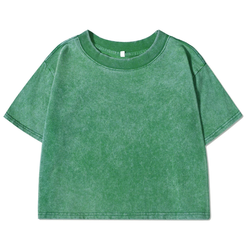 Soft Cotton Solid Colour Slim Washed Fashion T-Shirt - Rehmiar