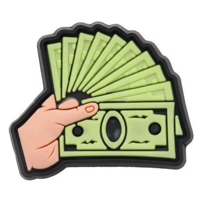 Cool PVC Shoe Charms for Clogs – Gun, Money, Wine & Flag Decorative Buckles - Rehmiar