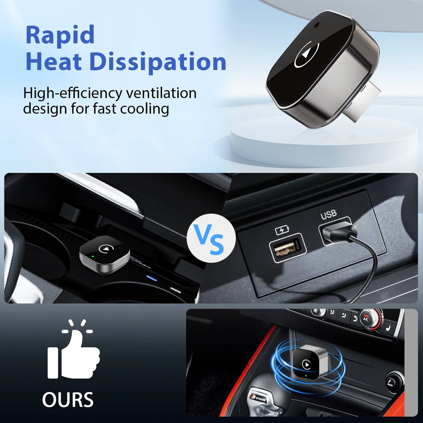 New 2 in 1 Wireless CarPlay Adapter & Android Auto Wireless Adapter - Rehmiar