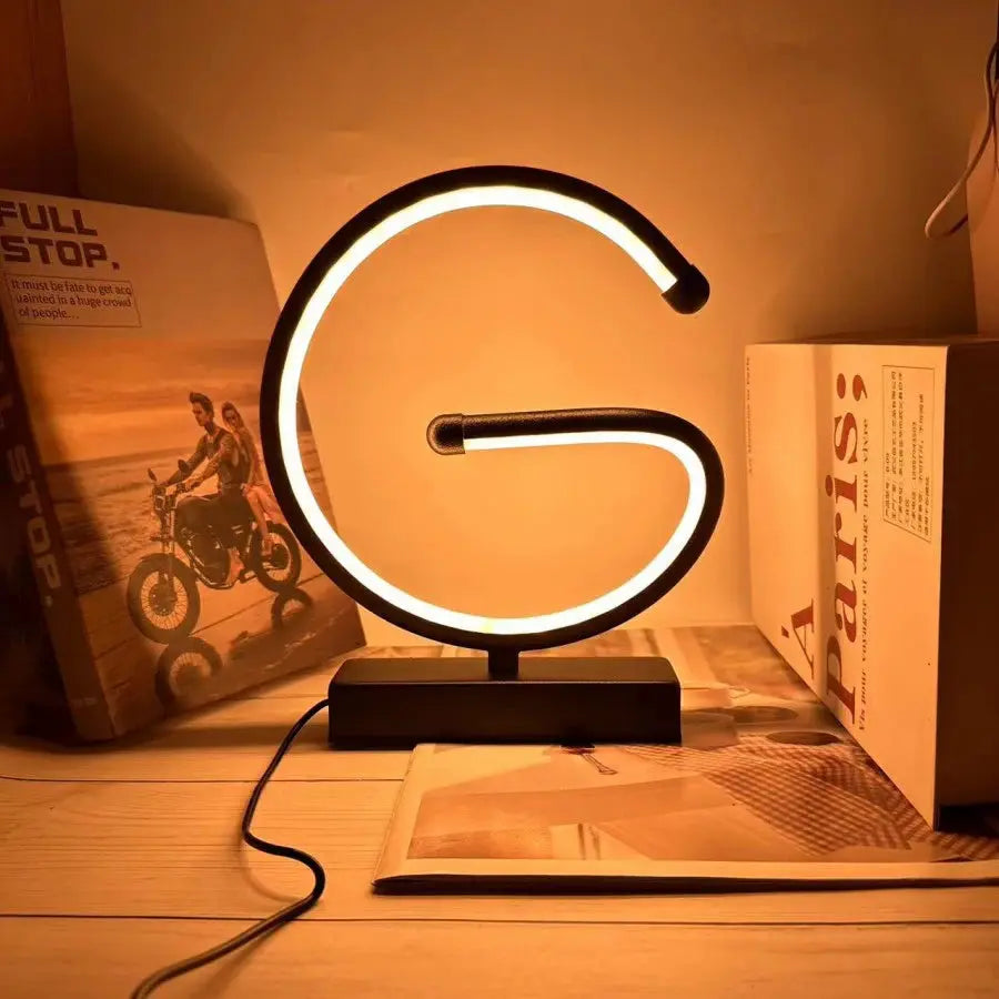 Creative Spiral LED Night Light – Dimmable 3-Color Table Lamp for Living Room, Office, Bedroom & Bedside Decor, USB Plug-In - Rehmiar