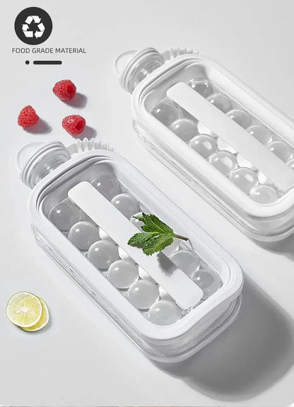 2-in-1 Portable Ice Maker Water Bottle – Folding Ice Cube Mold & Drink Bottle - Rehmiar