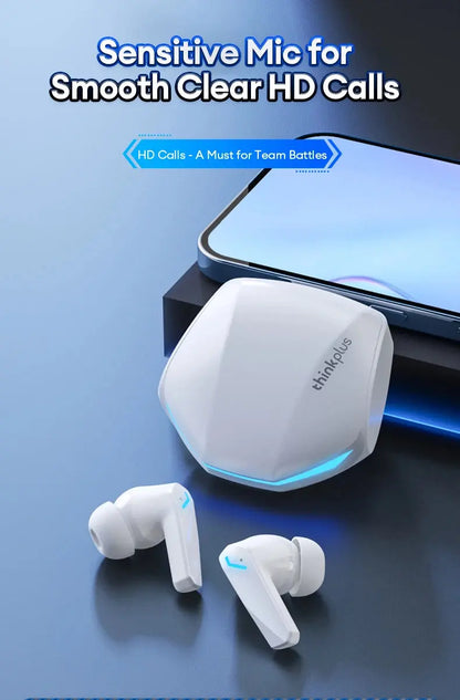 Lenovo GM2 Pro Wireless Bluetooth Earphones – Touch Control Gaming Earbuds with Noise Reduction, HiFi Stereo for Sport & Music - Rehmiar