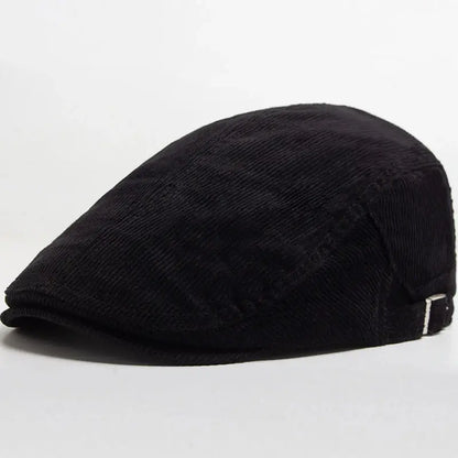 Corduroy Beret Spring Autumn Thick Warm Vintage Flat Hat - Rehmiar