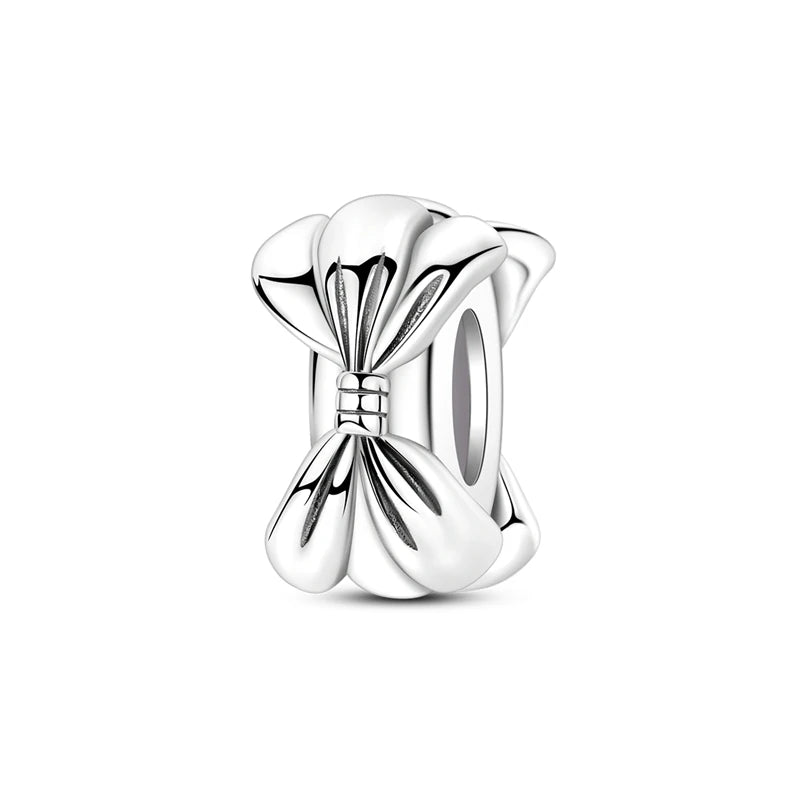 925 Sterling Silver Rainbow Zircon Beautifully Shaped Silicone Stopper Charms Beads - Rehmiar