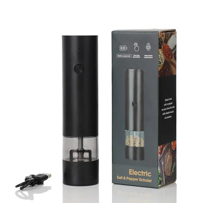 USB Rechargeable Electric Salt and Pepper Grinder – Adjustable Coarseness, Large Capacity Auto Spice Mill for Kitchen Cooking