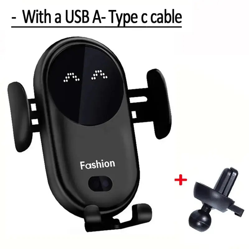30W Wireless Car Charger Mount Air Vent Auto Clamping Fast Charging Phone Holder - Rehmiar