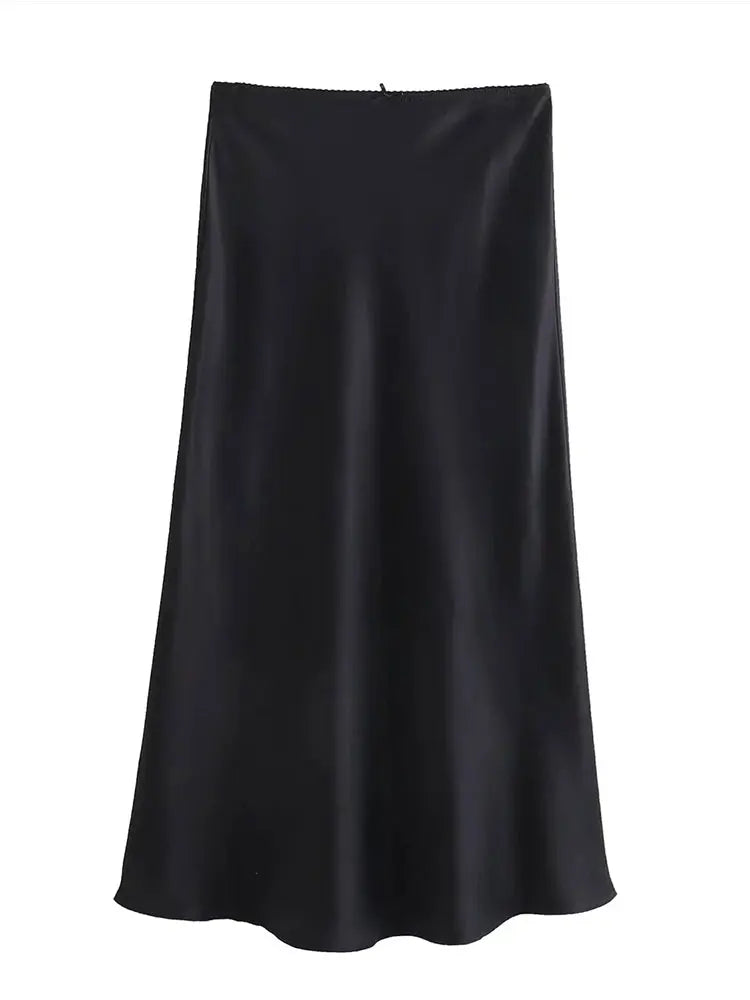 Women Fashion Skirt With Satin Texture Bow - Rehmiar