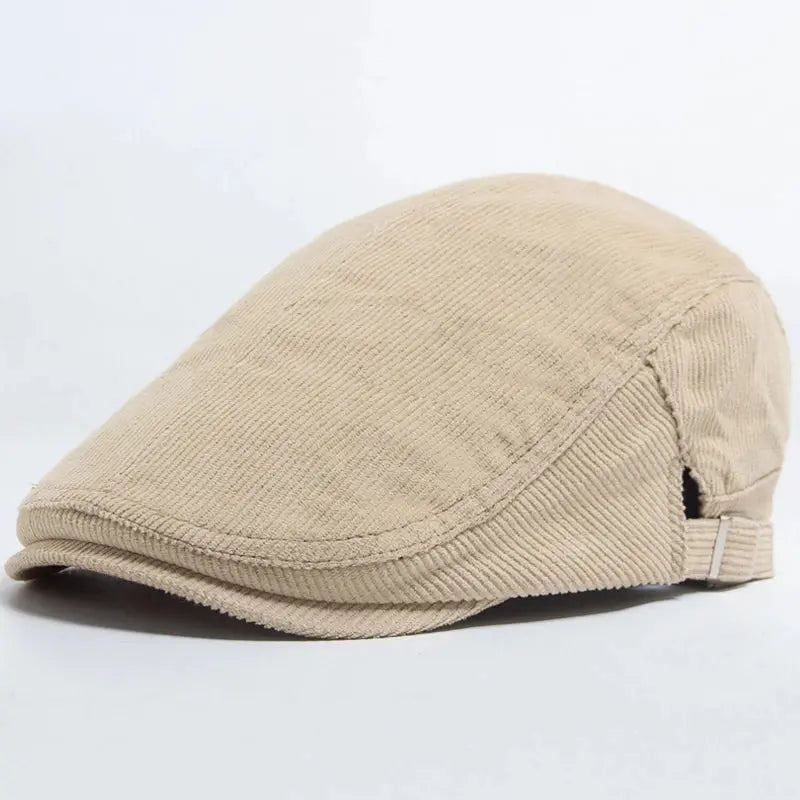 Corduroy Beret Spring Autumn Thick Warm Vintage Flat Hat - Rehmiar
