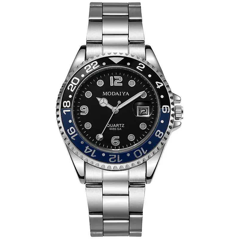 Men's Luxury Quartz Watch with Date – Classic Stainless-Steel Business & Casual Style - Rehmiar