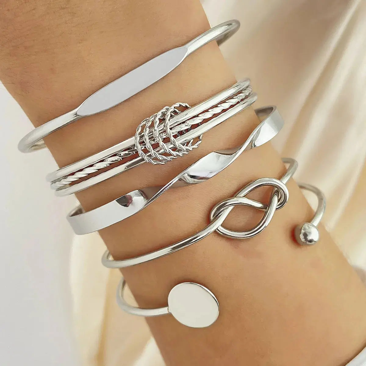 IPARAM Punk Multilayer Bracelet for Women – Adjustable Twist Sparkling Bangle Jewellery - Rehmiar