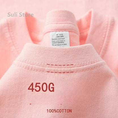 450G High Quality 100% Cotton Unisex Summer T-Shirt - Rehmiar