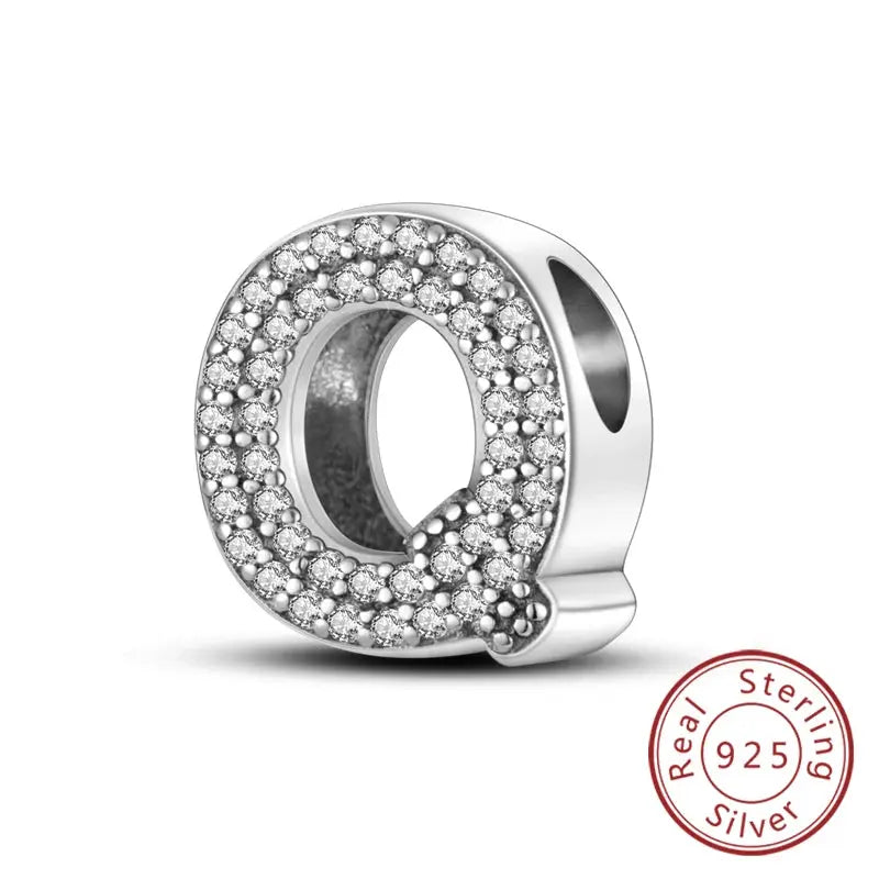 A-Z Alphabet Charms for Bracelet – 925 Sterling Silver 26 Letter Beads, DIY Fine Jewellery Gift for Women & Girls - Rehmiar
