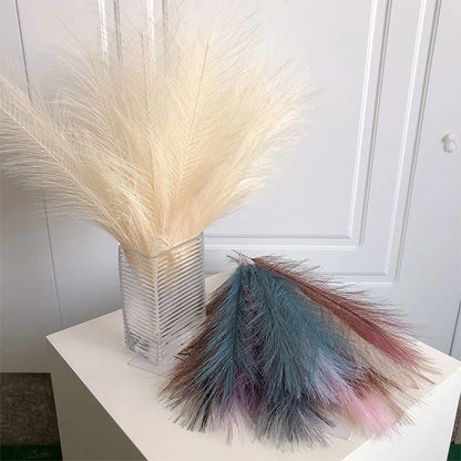 Fluffy Pampas Grass Boho Decor Artificial Flower - Rehmiar