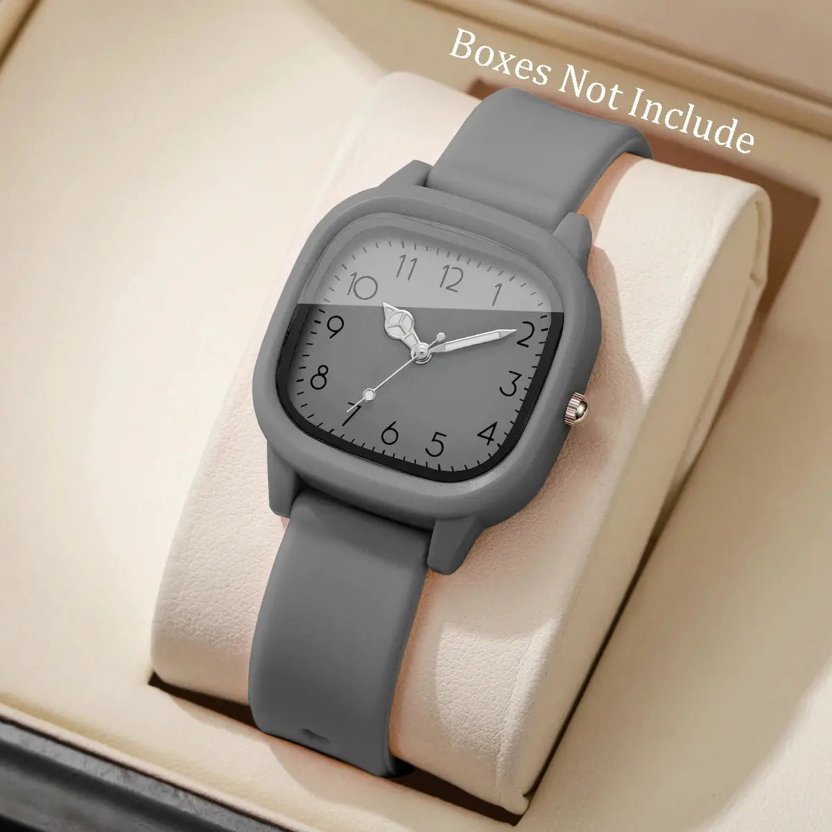 1/3/10PCS Women’s Silicone Band Quartz Watch Set – Casual Trendy Dial Wristwatches (No Box) - Rehmiar