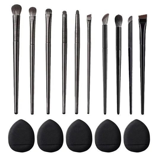 Soft Bristle Eyeshadow Brushes 10-piece Set Eye Makeup Smudge Undercover Eyeliner Blade Eye Detail Small Makeup Brushes - Rehmiar