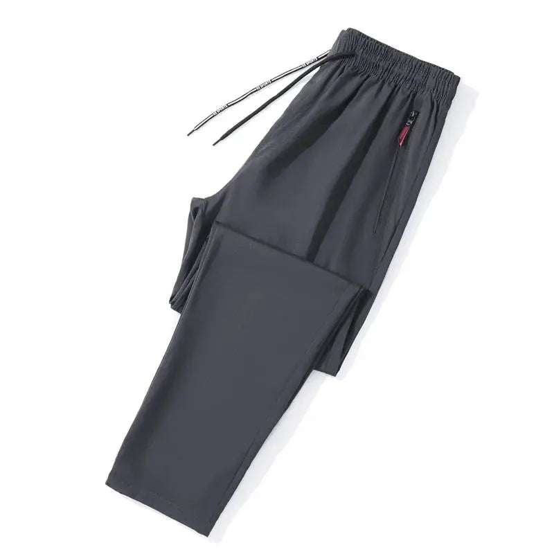 Men's Casual Pants – Straight Slim Fit Elastic Waist Jogger Classic Blue, Black Gray, Plus Size Available