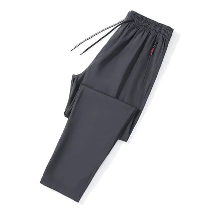 Men's Casual Pants – Straight Slim Fit Elastic Waist Jogger Classic Blue, Black Gray, Plus Size Available
