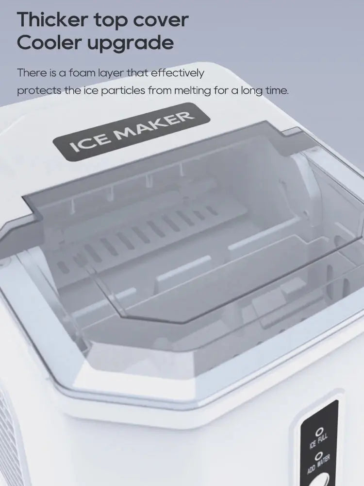 Automatic Ice Maker Machine – Self-Cleaning Portable Ice Maker for Kitchen, Office, Bar & Party, 50Hz/60Hz