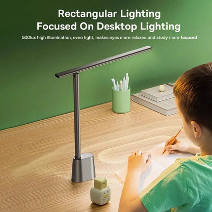 Baseus 180° Foldable LED Desk Lamp – Rechargeable, Auto Dimming, Eye Protection for Study & Reading - Rehmiar